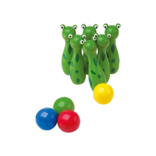 Fa béka bowling dobójáték, 10db. sportjáték