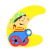  Fa betű C - sárga kalóz