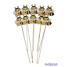  Fa betűző 10db/csomag - Mosolygós méhecske dekorációs kellék