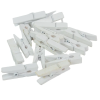  Fa csipesz fehér 3,5cm 16db-os