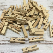 Fa csipesz natúr 3,5cm 10db/cs. dekorálható tárgy
