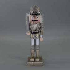 Fa Diótörő figura arany-ezüst karddal 25 cm karácsonyi dekoráció