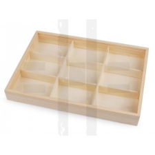  Fa doboz 9 rekeszes tolófedéllel - 21 x 29,7 cm dekorációs kellék
