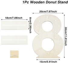  Fa édesség, fánk tartó állvány konyhai eszköz