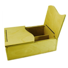 Fa ékszerdoboz 12,5cm x 18cm x 6cm dekorálható tárgy
