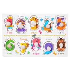 Fa fejlesztő puzzle játék - Számok puzzle, kirakós