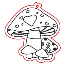  Fa figura 5db/csomag - Gomba dekorációs kellék