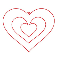  Fa figura 5db/csomag - Szivecske dekorációs kellék