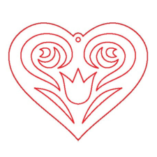  Fa figura 5db/csomag - Szivecske dekorációs kellék