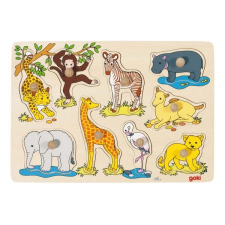  Fa fogós kirakó - Afrikai állatok puzzle, kirakós