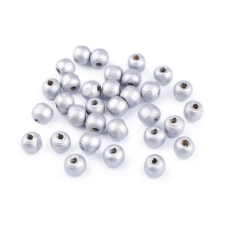  Fa gyöngyök fémes Ø10 mm gyöngy