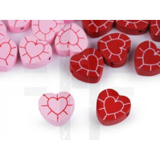  Fa gyöngyök szív - 10 db/csomag dekorációs kellék