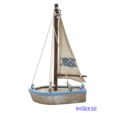  Fa hajó mintás vitorlával - Köteles dekorációs kellék