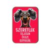  Fa hűtőmágnes, Szeretlek, tacskó