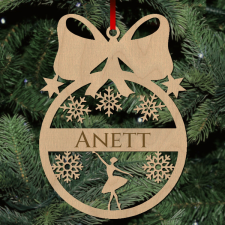  Fa karácsonyfadísz - Egyedi neves - Balett karácsonyfadísz