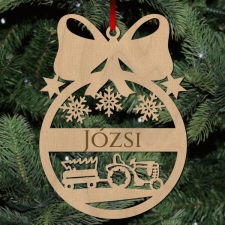  Fa karácsonyfadísz - Egyedi neves - Traktor karácsonyfadísz