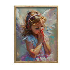  FA KERETES PLAKÁT PASTELL ANGYAL 30x40 CM grafika, keretezett kép