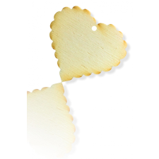 Fa kulcstartó alap (40x36mm szív forma) (K03.1) kulcstartó