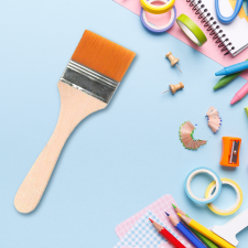  Fa nyelű festőecset, 14,5x3,5 cm festő és tapétázó eszköz