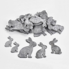  Fa nyuszi vegyes szürke 30db/cs. dekorációs kellék