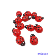  Fa öntapadós katica 18mm 12db/csomag dekorációs kellék