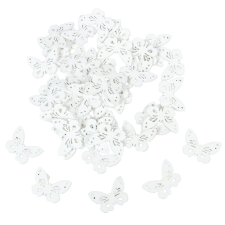  Fa pillangó fehér 3cm 50db-os dekorációs kellék