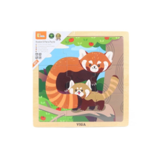 Fa puzzle 9 db - Vörös panda puzzle, kirakós