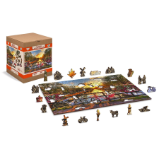  Fa puzzle Amszterdam kerékpárjai 2v1 75 darab - Wooden City puzzle, kirakós