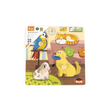 Fa puzzle háziállatokkal puzzle, kirakós