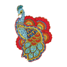  Fa puzzle, színes A4 méretű (páva) puzzle, kirakós