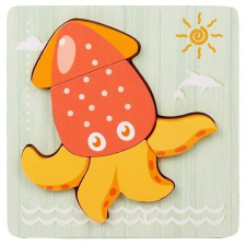  Fa puzzle tintahal -szürke - fa kirakó puzzle, kirakós