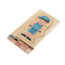  Fa réteges puzzle montessori testépítő fiú fiú puzzle, kirakós