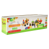  Fa szortírozó ügyességi puzzle vonat mozdony + vagonok 30cm