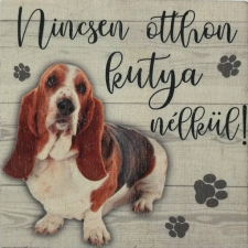  Fa tábla - Basset hound dekorációs kellék