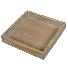  Fa tálca mosott natúr 20x20cm dekorálható tárgy