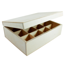 Fa teásdoboz 12 fakkos 25x18,5x9cm dekorálható tárgy