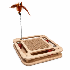  Fa többfunkciós kaparó macska játék pálcával 30cm játék macskáknak