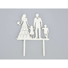  Fa - Tortadísz esküvő gyerekekkel fehér dekorációs kellék