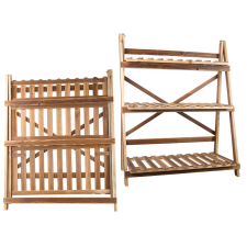  Fa virágtartó állvány - barna bútor