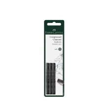 Faber-Castell AG Pitt Hengeres szénkréta - fekete (3 db/doboz) szénkréta, szénceruza