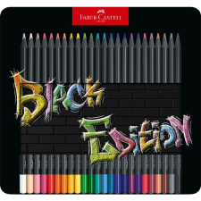 Faber-Castell black edition 24 db-os klt fekete test fém dobozban színes ceruza készlet p3033-3341 színes ceruza