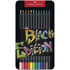Faber-Castell : Black Edition színes ceruza 12db-os szett fém dobozban színes ceruza