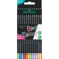 Faber-Castell : black edition színes ceruza szett, pasztell-neon - 12 db-os színes ceruza