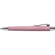 Faber-Castell Golyóstoll, 0,5 mm,  nyomógombos, FABER-CASTELL  Poly Ball , rózsaszín toll