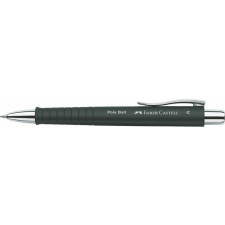 Faber-Castell Golyóstoll, nyomógombos tolltest, fekete tolltest, FABER-CASTELL &quot;Poly Ball&quot;, kék toll