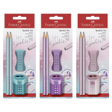 Faber-Castell Grafitceruza szett FABER-CASTELL Sparkle gyöngyházfényű metál + hegyező és radír ceruza