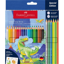 Faber-Castell Grip Dinoszaurusz háromszögletű színes ceruza készlet 18+6 szín színes ceruza