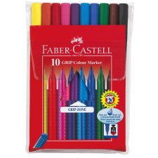 Faber-Castell "Grip" Háromszögletű rostirón készlet - 10 különböző szín (10 db) (155310) filctoll, marker