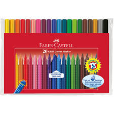 Faber-Castell "Grip" Háromszögletű rostirón készlet - 20 különböző szín (20 db) (155320) filctoll, marker