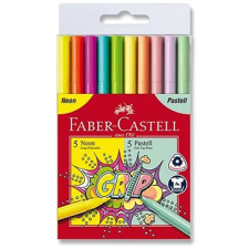 Faber-Castell Grip set Neon és Pasztell, 10 színben filctoll, marker